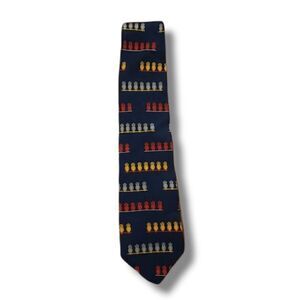 VICKY Davis Wise Owl Navy Silk Tie‎